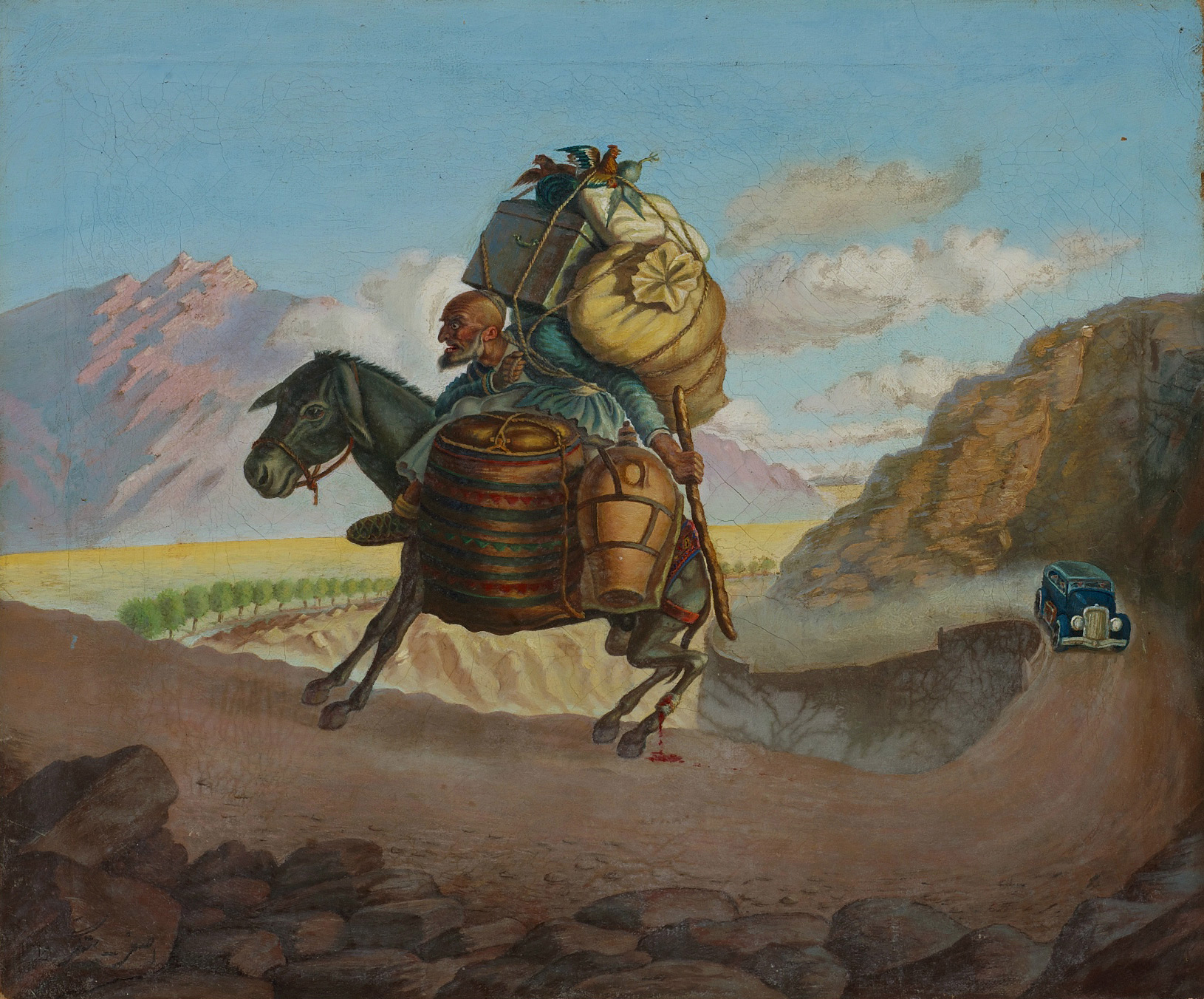 اصغر پتگر -   ۱۳۲۸ - ملانصرالدین (رنگ و روغن، ۴۴*۳۳)